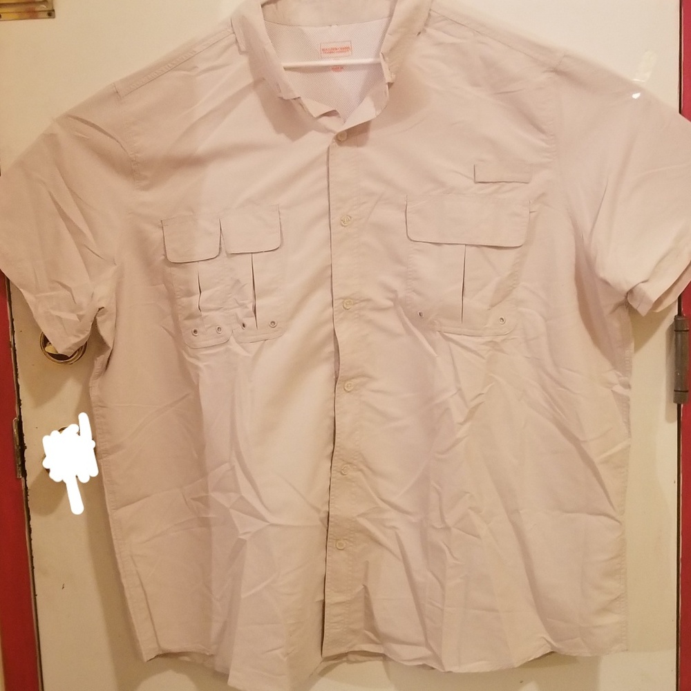 4xl BOULDER CREEK BEIGE BIG MANS SHIRT